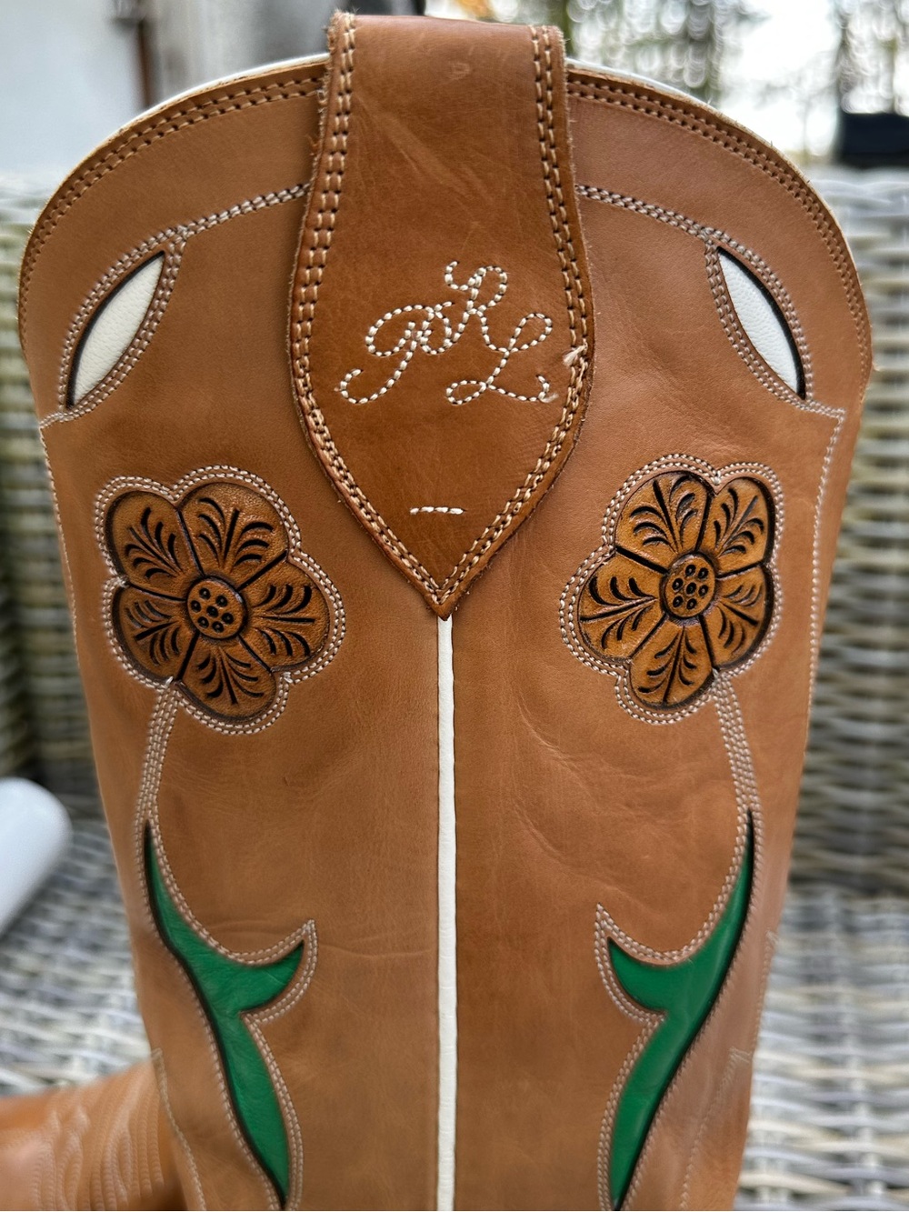 NWT Lucchese x Ralph Lauren Polo Western Boots 10 Cowboy Cowgirl Tobacco USA - Picture 2 of 13